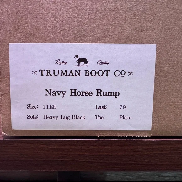 Truman Plain Toe 79 Last in Navy Horserump - Picture 15 of 15